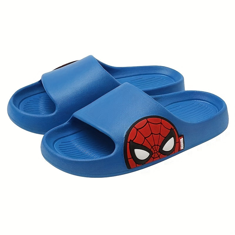 Boys' Summer Cartoon Cute Soft Sole Indoor Slippers, Adorable Youngsters Home Shoes