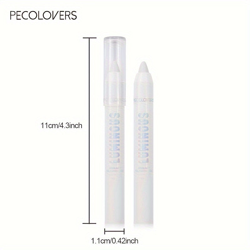 Waterproof White Eyeshadow Stick - Smooth, Long-Lasting Highlighter Pen for Natural Glow