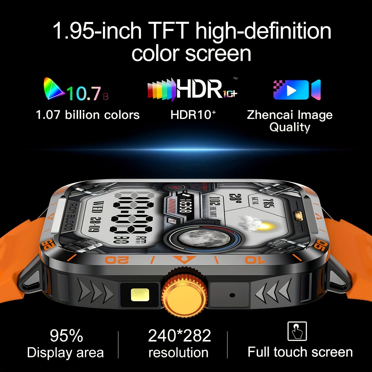 2024 New Smart Watch (Answer/Call) Outdoor Sports Watch LED Altimeter Barometer 100+Sports Mode 300mAh Battery Multimedia Information Viewing Weather Pedometer Fitness Tracker Compatible for Android iPhone Gift Valentine's Da