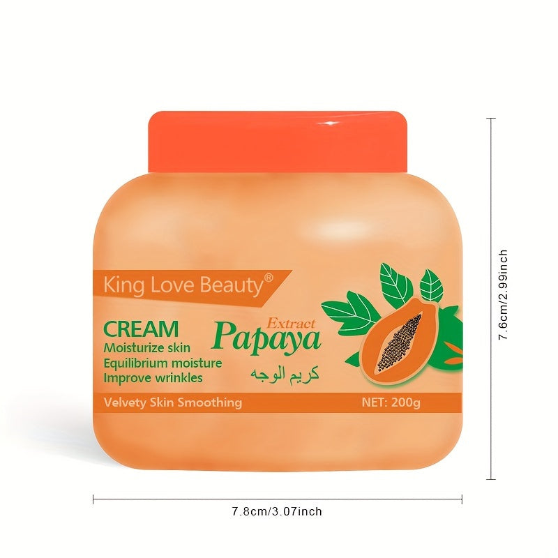 King Love Beauty Papaya Extract Cream - Deep Hydration, Non-Greasy, Moisture Balancing, Smooth Skin Formula with Natural Papaya Extract for All Skin Type