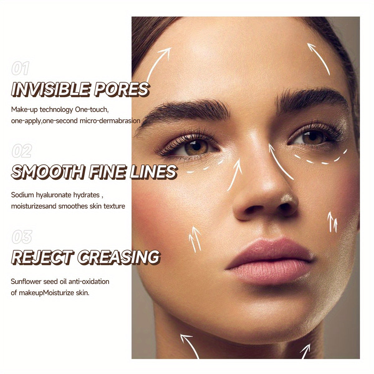 Hydrating Invisible Pore Base Makeup Stick, Gentle and Oil Control Concealer for Flawless Makeup