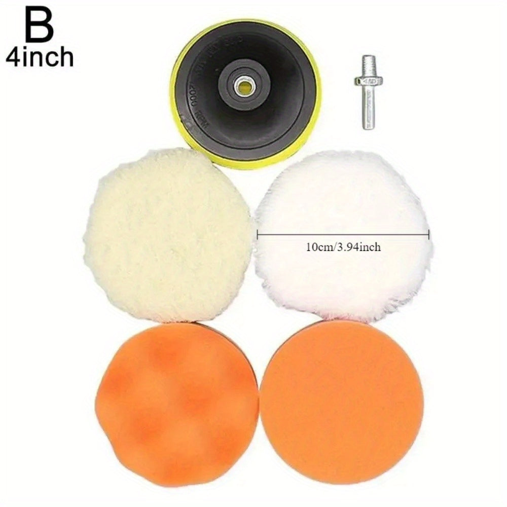 6-Piece Car Polishing Kit, 3/4 Inch Soft Wool Pad, Waxing & Polishing Buffing Disc, Scratch Removal Tool, Cordless Electric Drill Accessory, Home Improvement Tool Set
