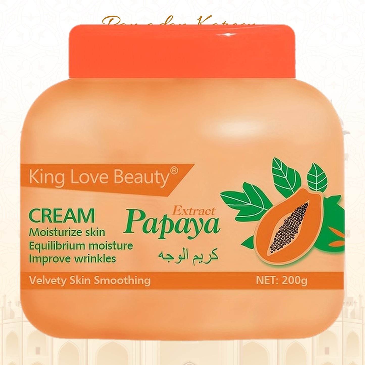 King Love Beauty Papaya Extract Cream - Deep Hydration, Non-Greasy, Moisture Balancing, Smooth Skin Formula with Natural Papaya Extract for All Skin Type