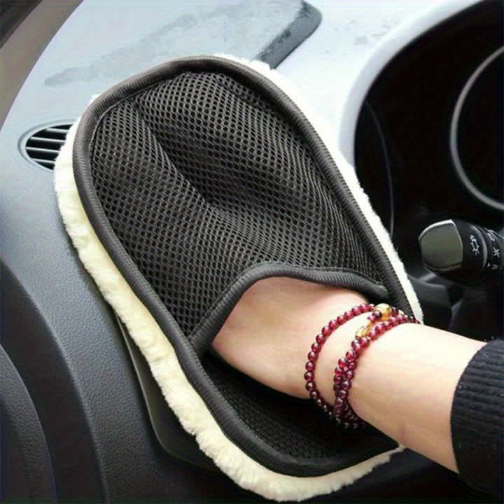 Ultra-Soft Microfiber Car Cleaning Glove, 24.99cm x 8.89cm, Perfect for Auto Detailing & Maintenance