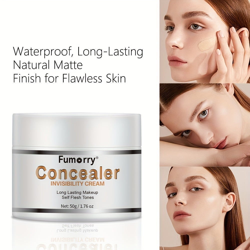 50g/1.76oz-Full Coverage Concealer/Invisibility Cream - Waterproof, Long-Lasting, Natural Matte Finish for Flawless Light Beige