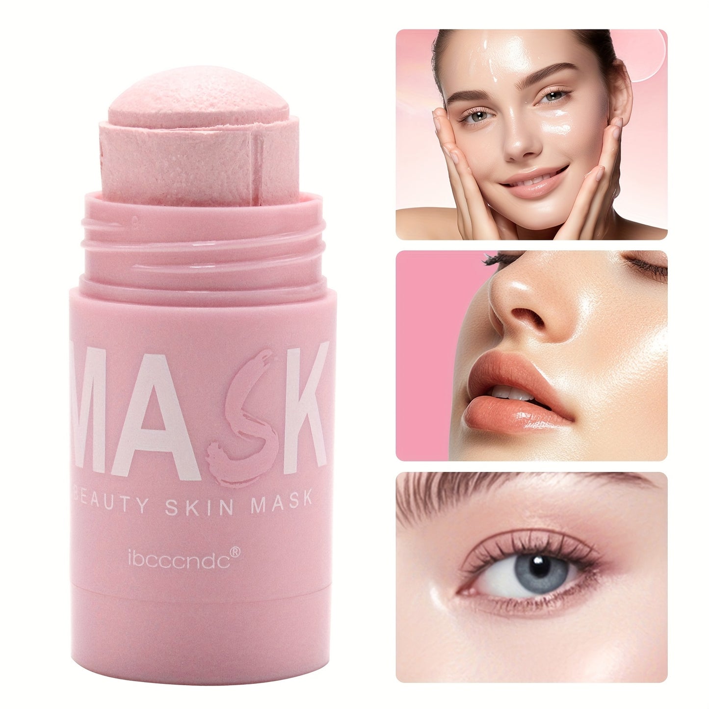 1pc/2pcs/4pcs Green Tea Solid Mask Stick, Hypoallergenic, Formaldehyde Free, Unscented, Cleansing, Moisturizing, Oil Control, for All Skin Types, Combination Skin