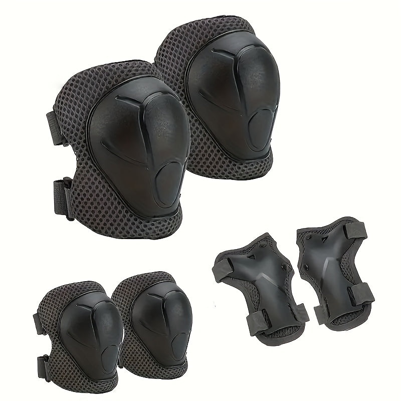 6pcs Children's Sports Protective Equipment - Knee Pads, Hand Guards, Elbow Pads Set, Durable PE Material, Anti-fall and Wear-resistant, High Elastic Shock Absorption and Impact Resistance, Lightweight and Comfortable to Wear