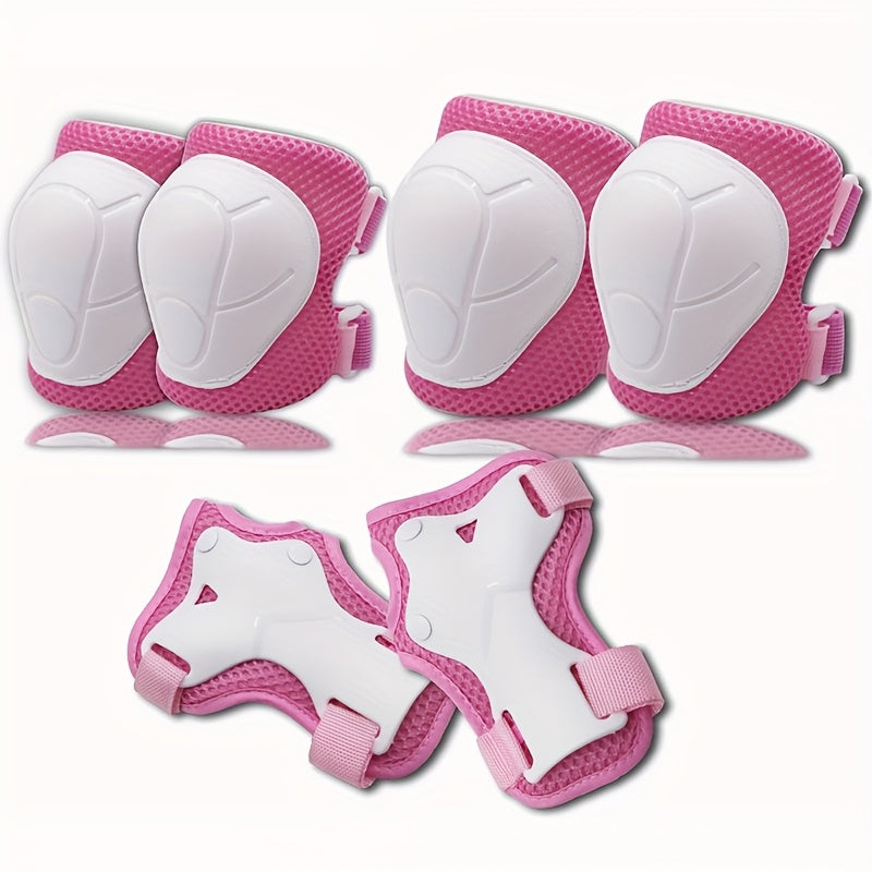 6pcs Children's Sports Protective Equipment - Knee Pads, Hand Guards, Elbow Pads Set, Durable PE Material, Anti-fall and Wear-resistant, High Elastic Shock Absorption and Impact Resistance, Lightweight and Comfortable to Wear