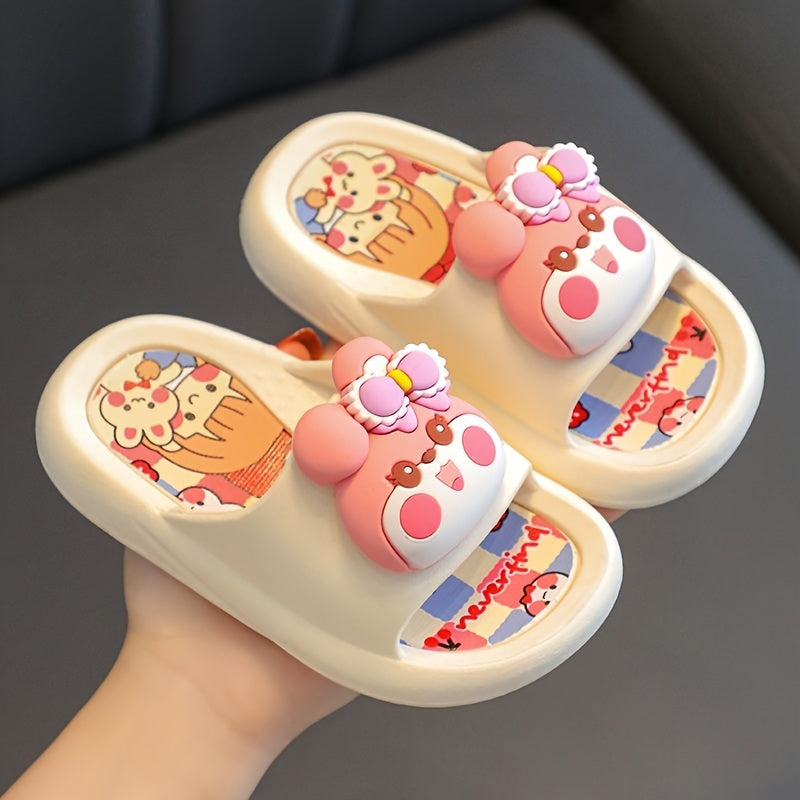 New Youngsters's Slippers Cute Animal Dinosaur Rabbit Four Seasons New Fashion Beach Shoes Cartoon Bathroom Anti-slip Lightweight Handsome Trekking Shoes Indoor and Outdoor Open-toed Breathable Quick-drying Comfortable Bathin