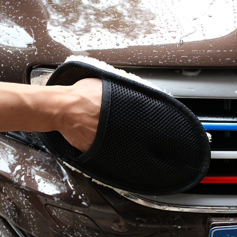 Ultra-Soft Microfiber Car Cleaning Glove, 24.99cm x 8.89cm, Perfect for Auto Detailing & Maintenance