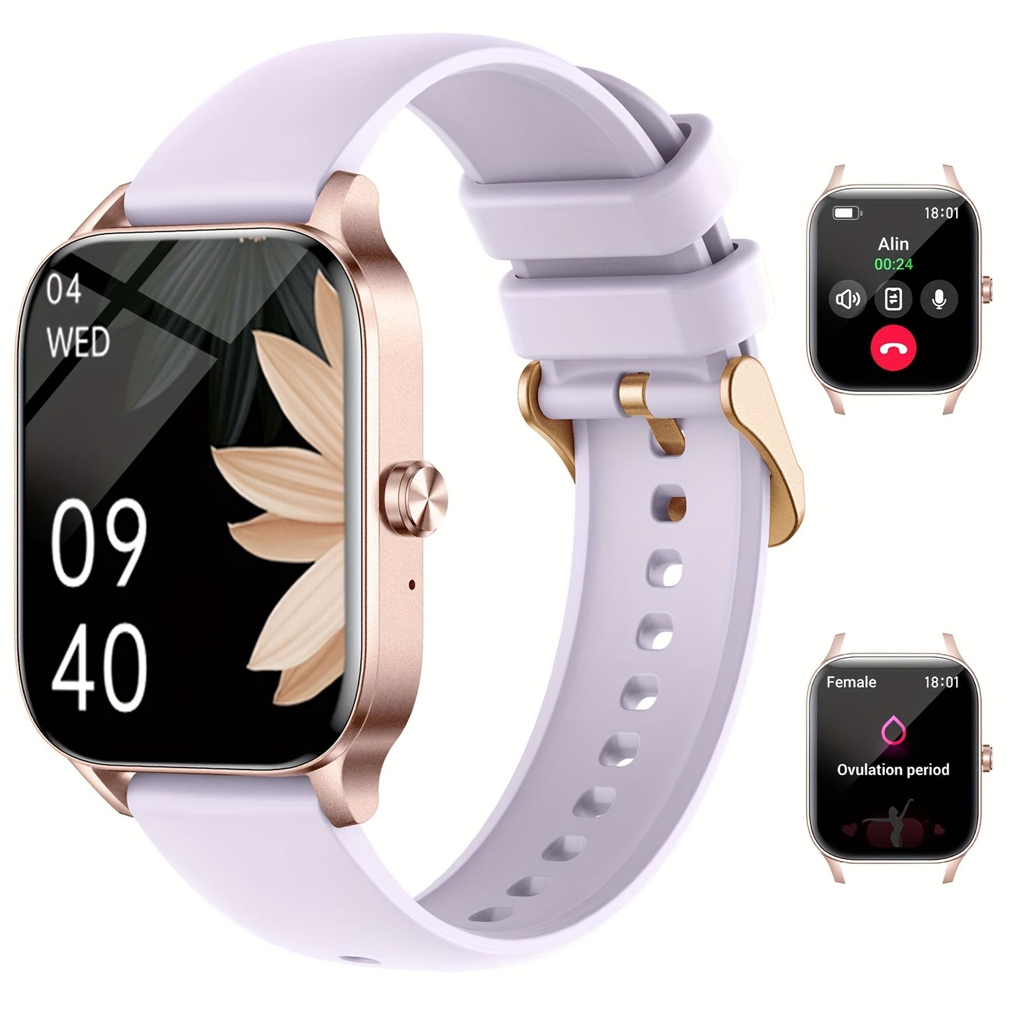 New Smart Watch for Women and Men, HD Large Screen, Fitness Tracker Watch (Make and Receive Calls), IP68 Smart Watch Support Calculator, AI voice, Weather Forecast, Drinking Water Reminder, Sedentary Reminder of a Variety of