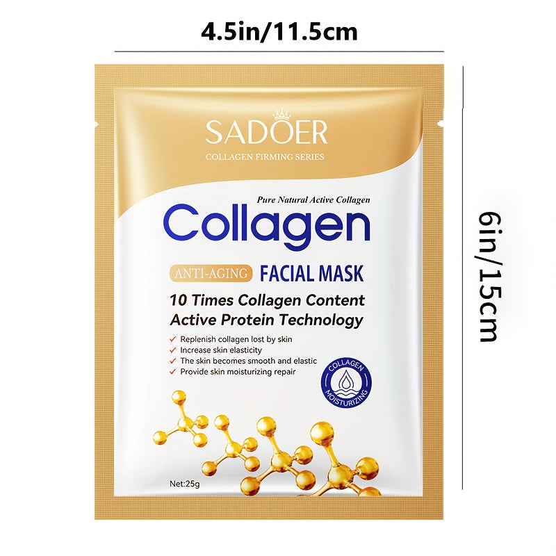 Collagen facial mask, aging Light Beige care product, makes you look younger. It contains collagen, moisturizes and replenishes water, deeply moisturizes and tightens Light Beige, a smooth, mild and non irritating facial Ligh