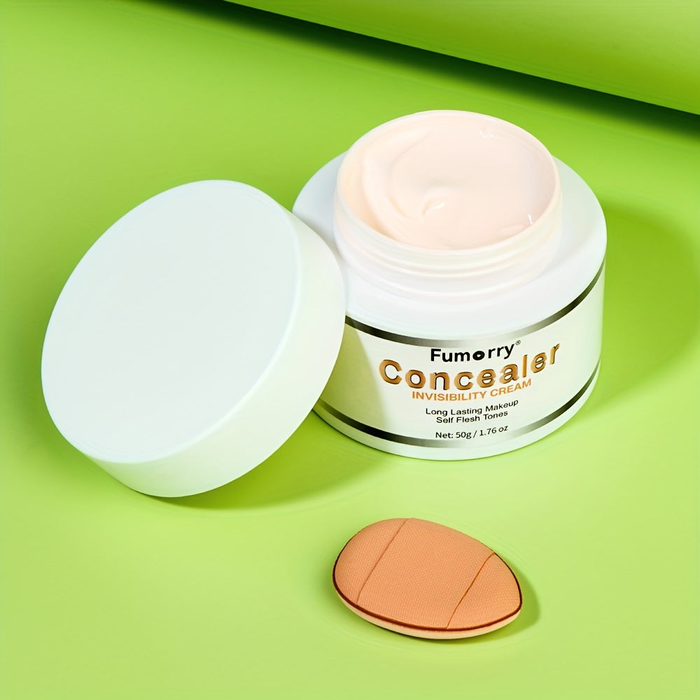 50g/1.76oz-Full Coverage Concealer/Invisibility Cream - Waterproof, Long-Lasting, Natural Matte Finish for Flawless Light Beige