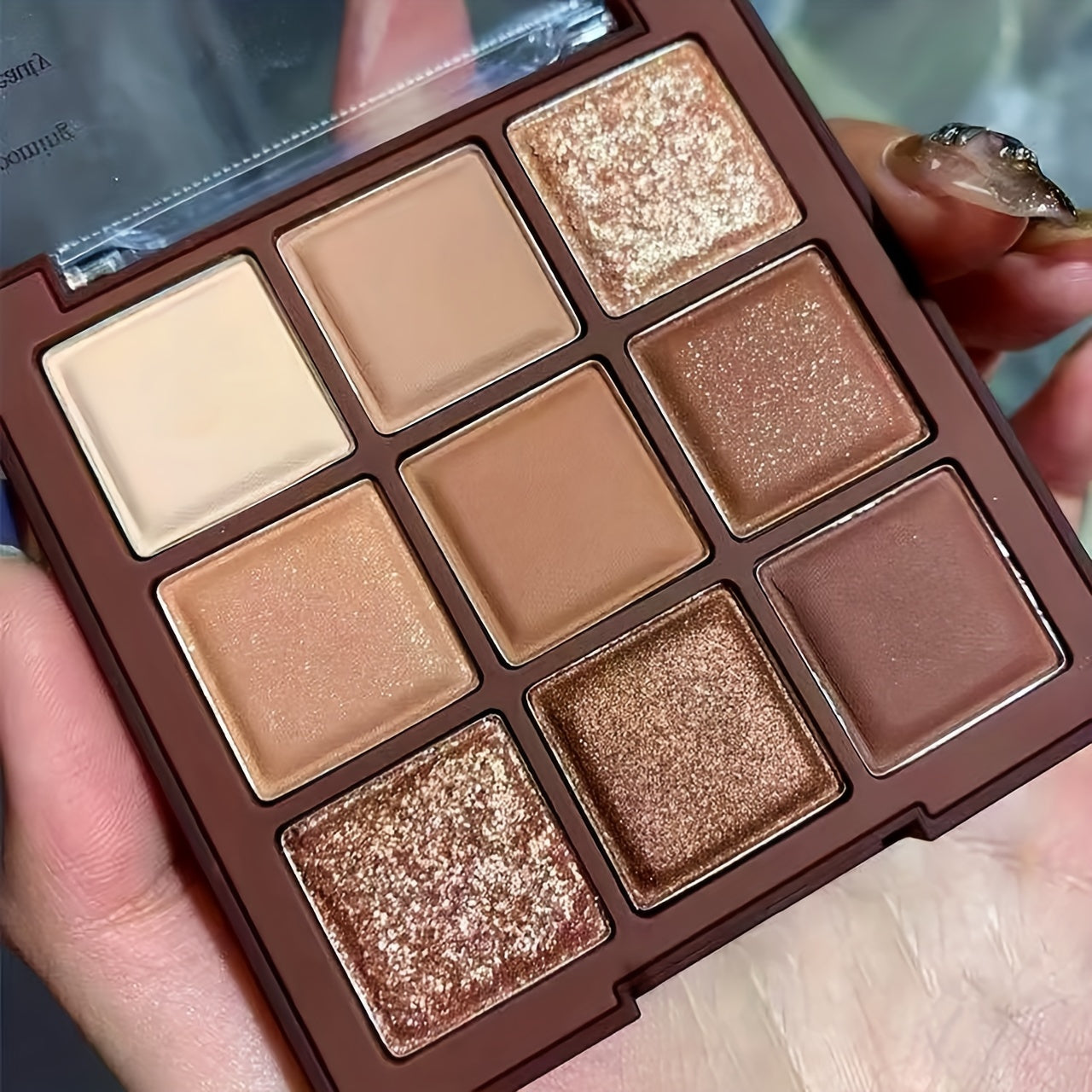 9 color Chocolate Eyeshadow Palette Matte Pearlescent Glitter Glitter Earth Eyeshadow Makeup
