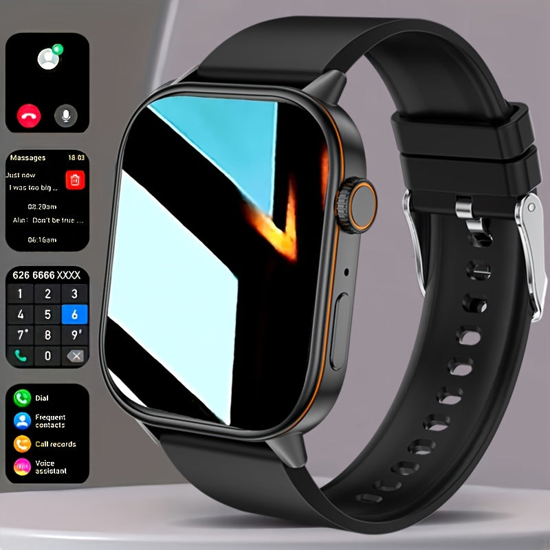 Sports Smart Watch with GPS, 5.11cm Display, 420mAh Battery, Voice Assistant, Compass, Flashlight, Calculator, Multiple Sports Modes, Silicone Strap, PC Case, Wireless Connectivity, Rechargeable Battery, Watch