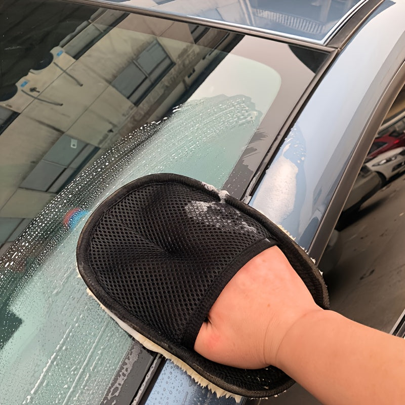 Ultra-Soft Microfiber Car Cleaning Glove, 24.99cm x 8.89cm, Perfect for Auto Detailing & Maintenance