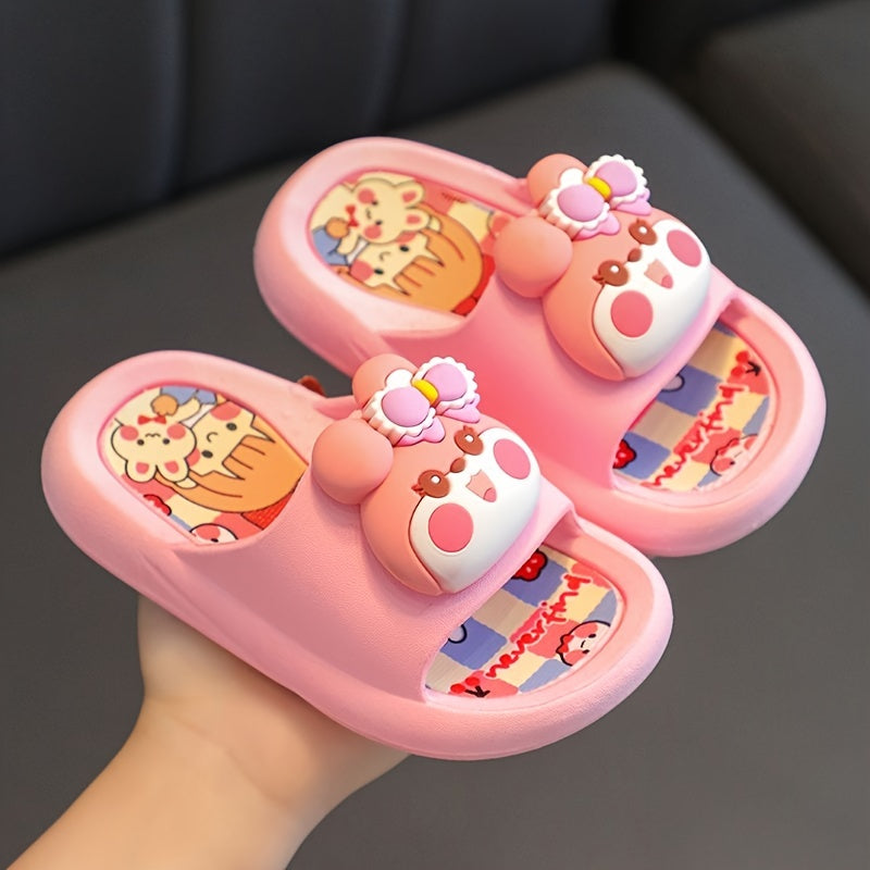 New Youngsters's Slippers Cute Animal Dinosaur Rabbit Four Seasons New Fashion Beach Shoes Cartoon Bathroom Anti-slip Lightweight Handsome Trekking Shoes Indoor and Outdoor Open-toed Breathable Quick-drying Comfortable Bathin