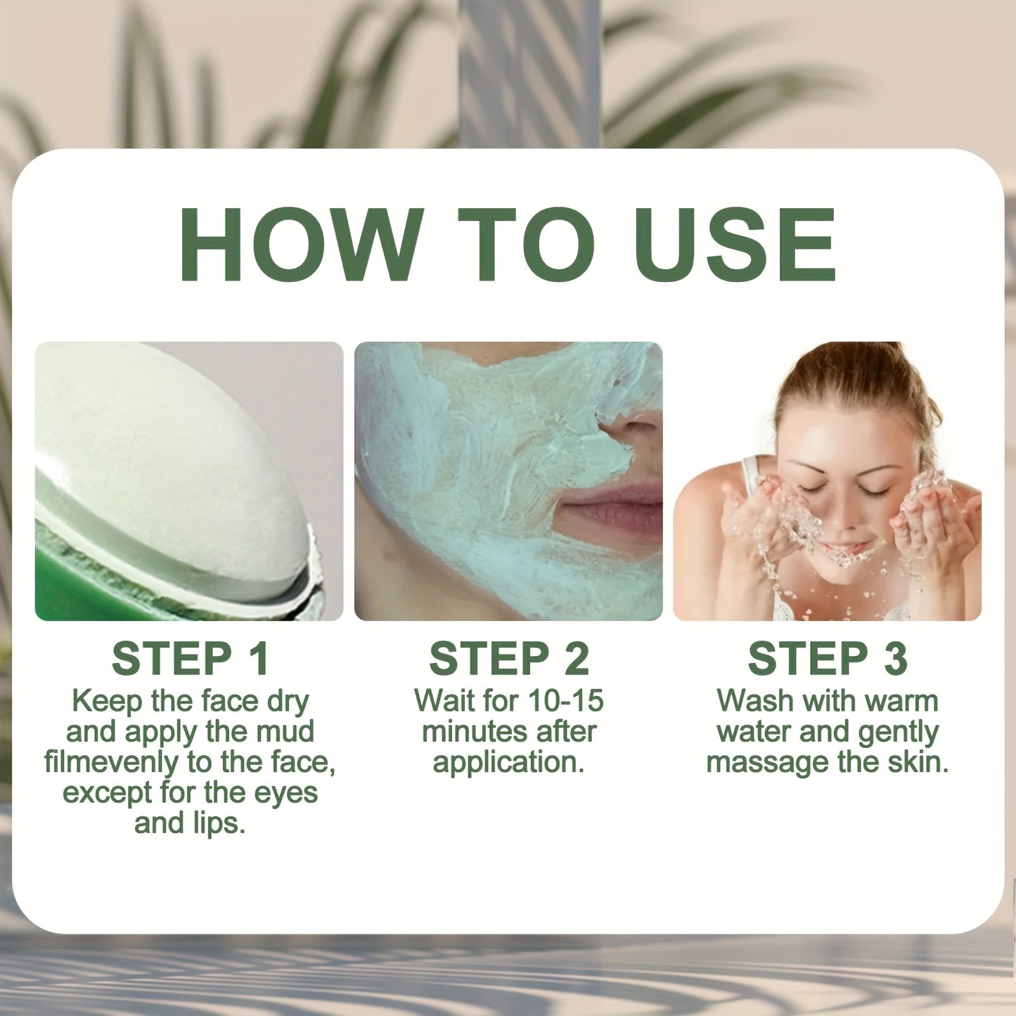 1pc/2pcs/4pcs Green Tea Solid Mask Stick, Hypoallergenic, Formaldehyde Free, Unscented, Cleansing, Moisturizing, Oil Control, for All Skin Types, Combination Skin