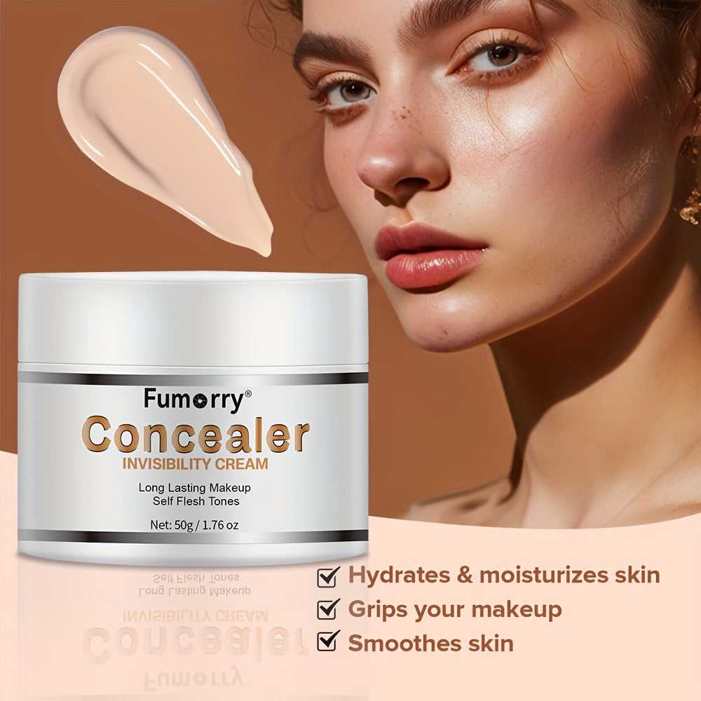 50g/1.76oz-Full Coverage Concealer/Invisibility Cream - Waterproof, Long-Lasting, Natural Matte Finish for Flawless Light Beige