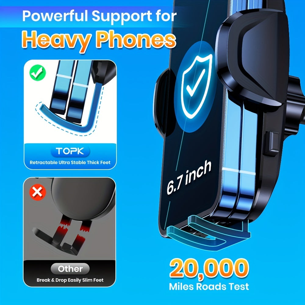 Car Phone Holder Mount, Upgraded Handsfree Stand, Phone Holder For Car Dashboard, Compatible With IPhone Samsung Android