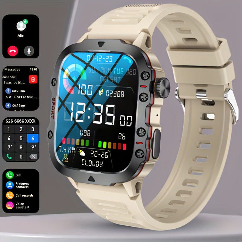 New Durable Smartwatch Men'S Wireless Call Sports Fitness AI Voice Outdoor 100+ Sports Mode Outdoor Smartwatch