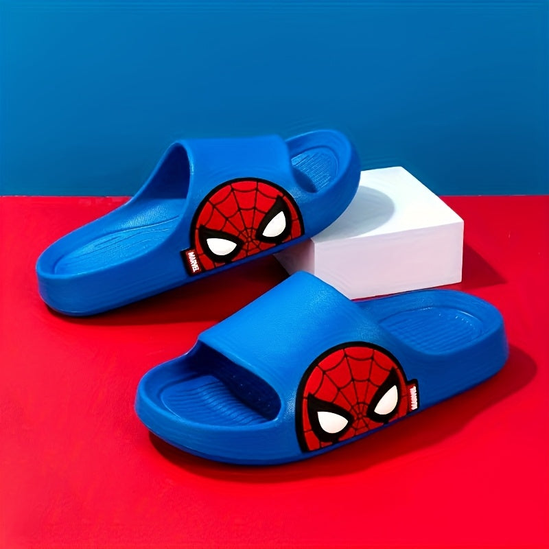 Boys' Summer Cartoon Cute Soft Sole Indoor Slippers, Adorable Youngsters Home Shoes