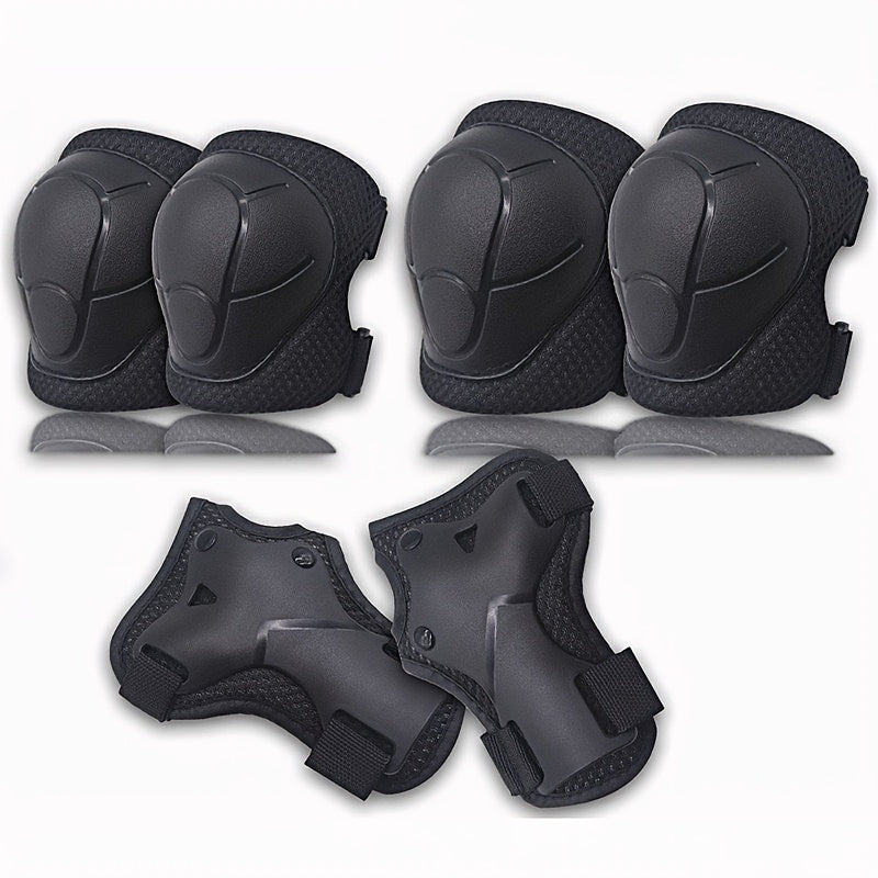 6pcs Children's Sports Protective Equipment - Knee Pads, Hand Guards, Elbow Pads Set, Durable PE Material, Anti-fall and Wear-resistant, High Elastic Shock Absorption and Impact Resistance, Lightweight and Comfortable to Wear