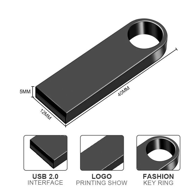 محرك أقراص فلاش USB معدني أصلي 100% USB2.0 8 جيجابايت 16 جيجابايت 32 جيجابايت 64 جيجابايت محرك أقراص USB صغير معدني عالي السرعة 128 جيجابايت ذاكرة فلاش USB