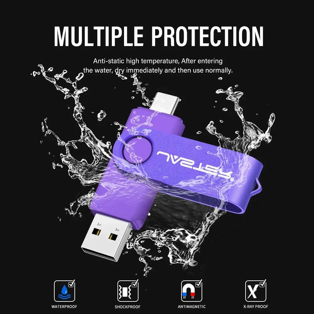 Clé USB TYPE-C 128 Go Capacité réelle Clé USB 64 Go Clé USB gratuite Cadeau d'affaires créatif Clé USB Rouge Bleu 32G