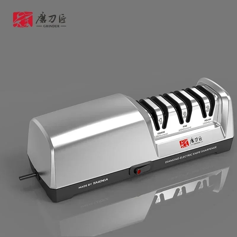 TAIDEA Smart Gadgets Kitchen Ware Aiguiseur de couteaux de cuisine électrique en acier diamanté de niveau supérieur TG2302 à 3 étapes