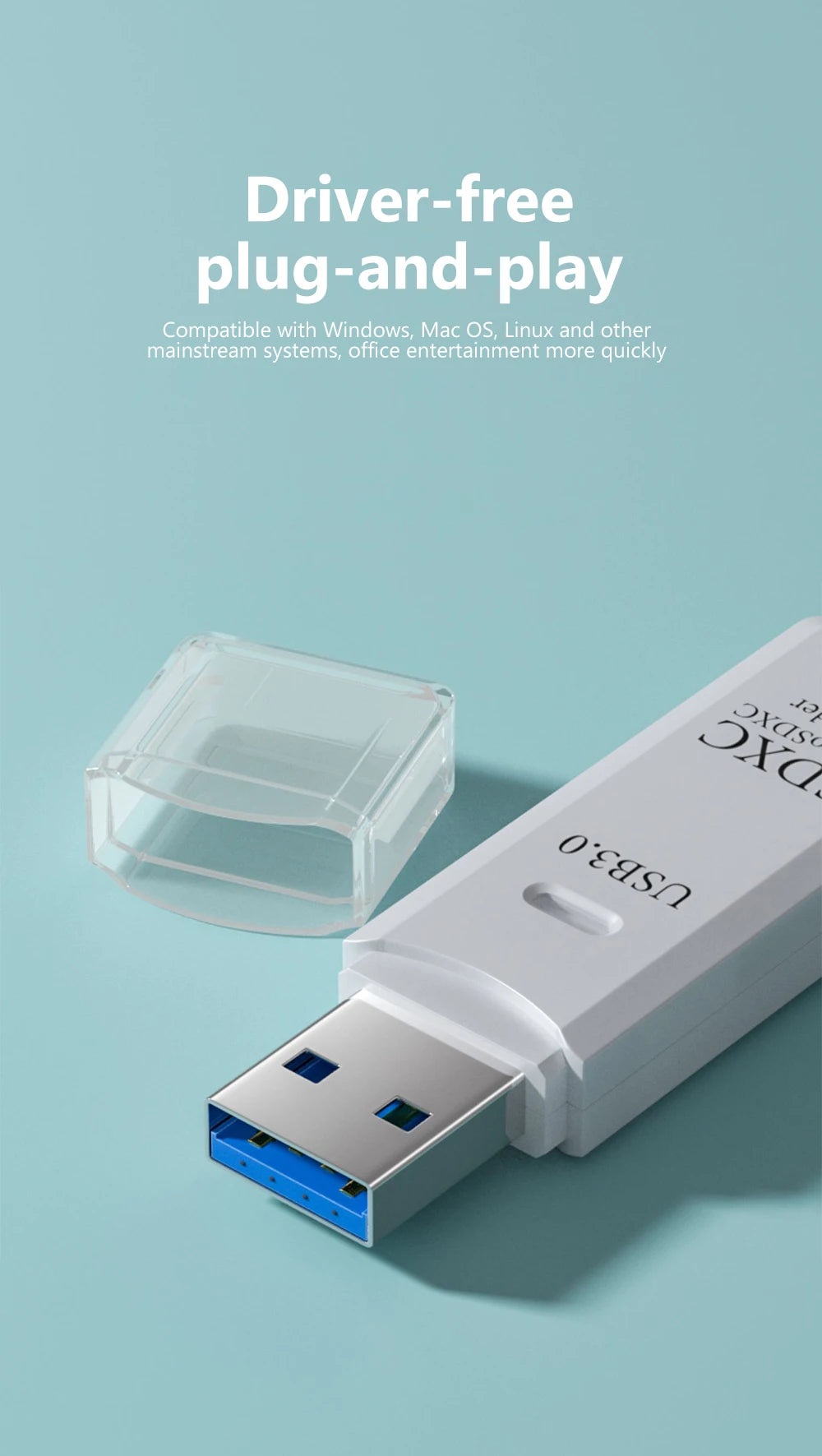 قارئ بطاقات USB 3.0 2 في 1، قارئ بطاقات Micro SD، محول USB، قارئ بطاقات عالي السرعة، بطاقة ذاكرة TF، ملحقات الكمبيوتر المحمول