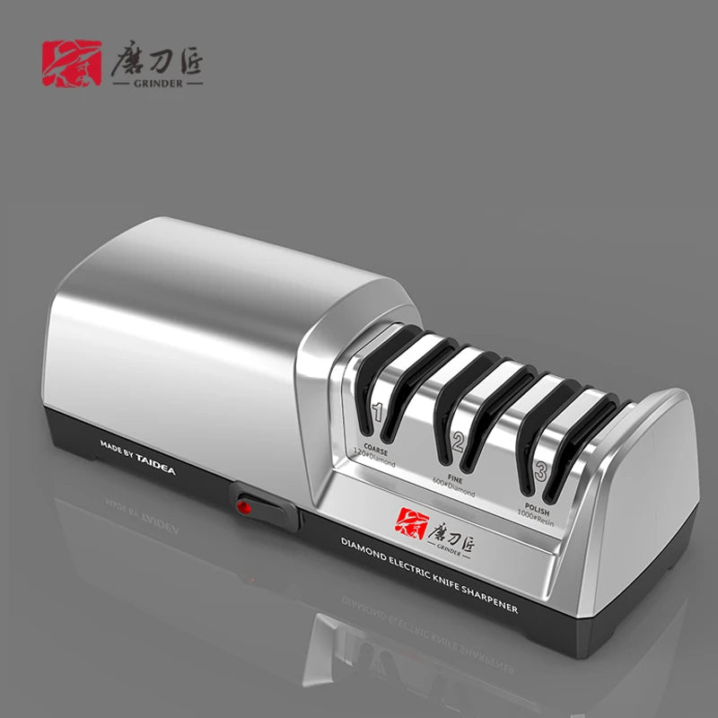 TAIDEA Smart Gadgets Kitchen Ware Aiguiseur de couteaux de cuisine électrique en acier diamanté de niveau supérieur TG2302 à 3 étapes
