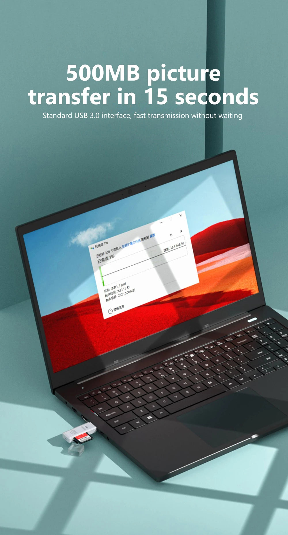 قارئ بطاقات USB 3.0 2 في 1، قارئ بطاقات Micro SD، محول USB، قارئ بطاقات عالي السرعة، بطاقة ذاكرة TF، ملحقات الكمبيوتر المحمول