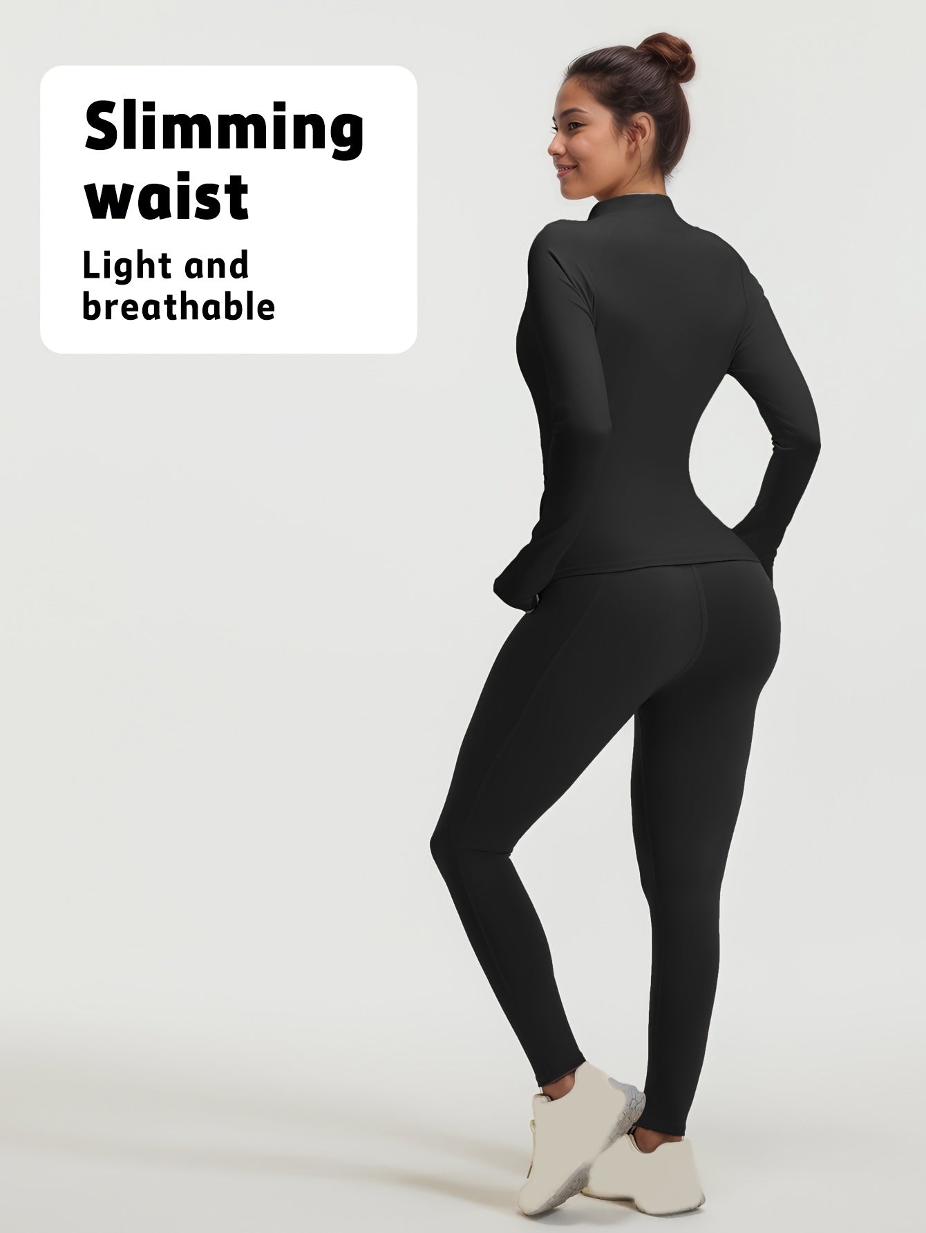 4pcs Women'S Yoga Wear Workout Set with Zipper Jacket Fitness Yoga Leggings Sports Bra Euro Size for Running Fitness And Yoga