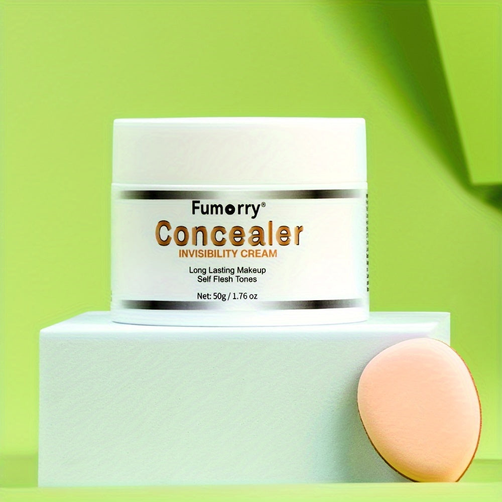 50g/1.76oz-Full Coverage Concealer/Invisibility Cream - Waterproof, Long-Lasting, Natural Matte Finish for Flawless Light Beige