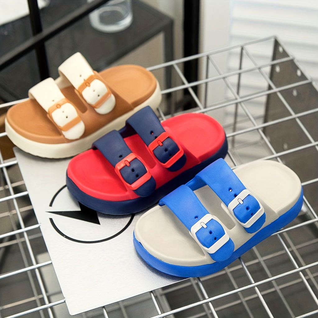 New Fashionable And Stylish Slippers for Boys, Featuring a Simple Design, Comfortable Open-Toe Sole, Breathable, Non-Slip, Suitable for Home, Outdoor, Adventure, Leisure, And Water Play, Ideal for Both Boys And Girls, All Sea