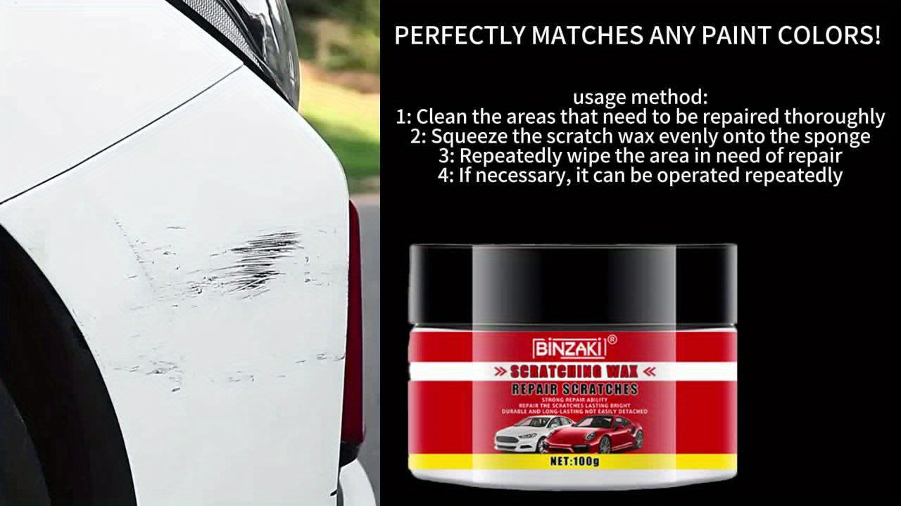 Universal Car Paint Scratch Repair Wax Kit - ABS Material, Fast Scratch Removal, Restore All Paint Luster And Brightness, Car Supplies Care Repair Cream