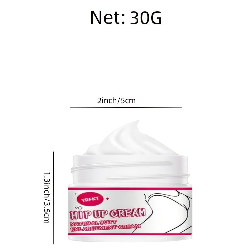 Hip & Thigh Cream - Refreshing Non-Greasy Peach Scented Body Cream for All Light Beige Types, Hypoallergenic Tightening & Moisturizing, Improves Circulation & Light Beige Elasticity