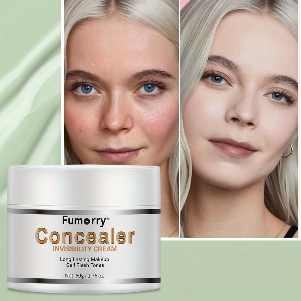 50g/1.76oz-Full Coverage Concealer/Invisibility Cream - Waterproof, Long-Lasting, Natural Matte Finish for Flawless Light Beige