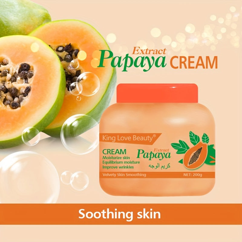 King Love Beauty Papaya Extract Cream - Deep Hydration, Non-Greasy, Moisture Balancing, Smooth Skin Formula with Natural Papaya Extract for All Skin Type