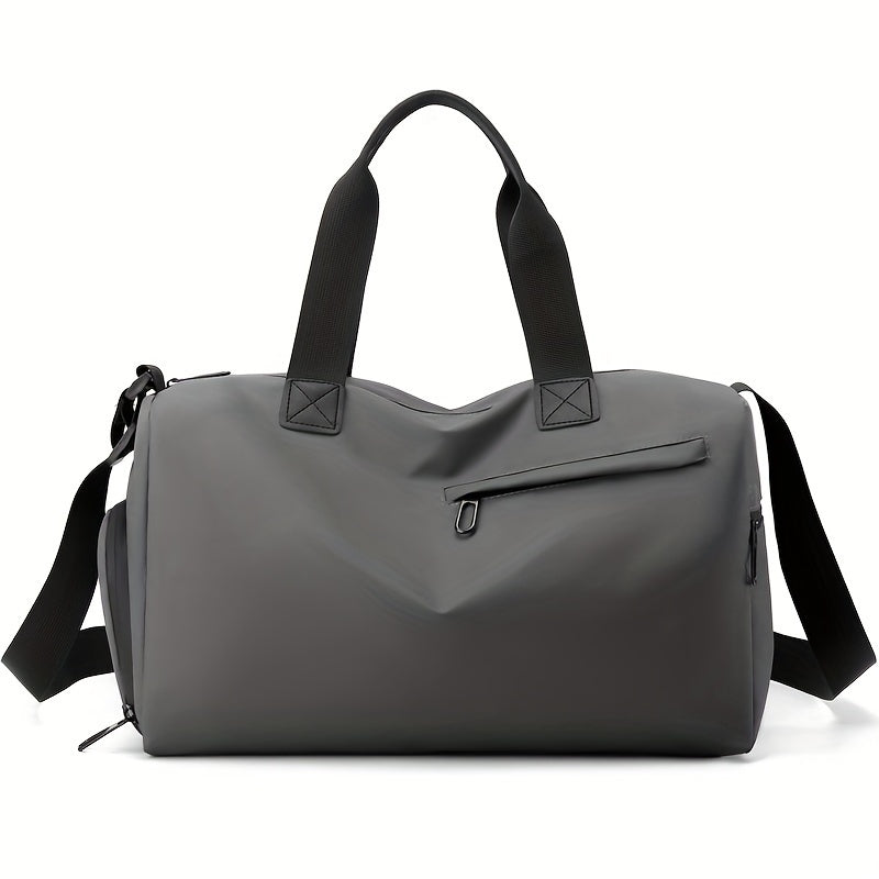 Black Gym Bag with Shoe Compartment Men's Weekend Fitness Travel Pouch
