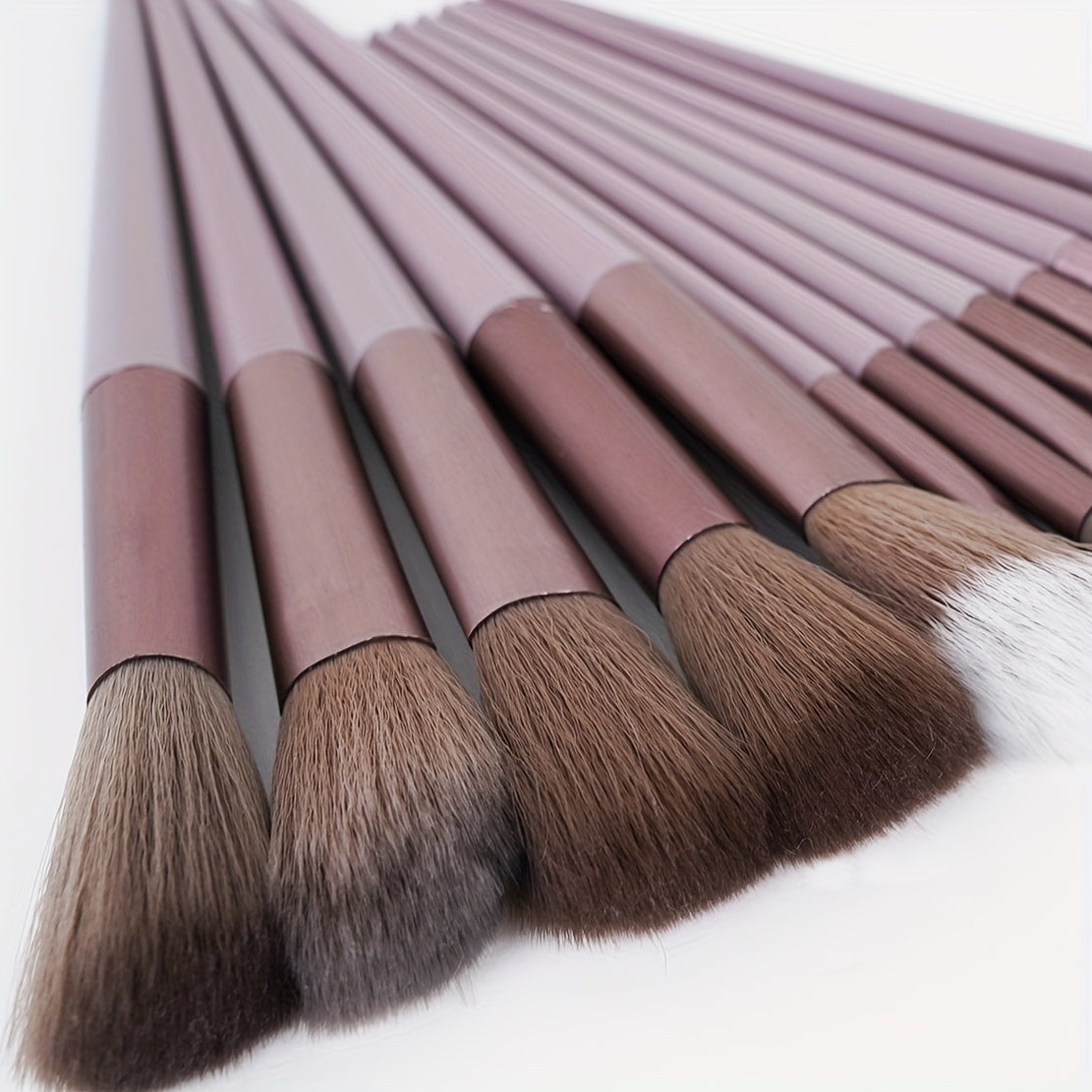 13pcs Luxury Valentine'S Day Makeup Brush Set, Soft Synthetic Bristles - Unscented, All Skin Types, Palm Brush Form, ABS Plastic Handle, Travel Pouch Included