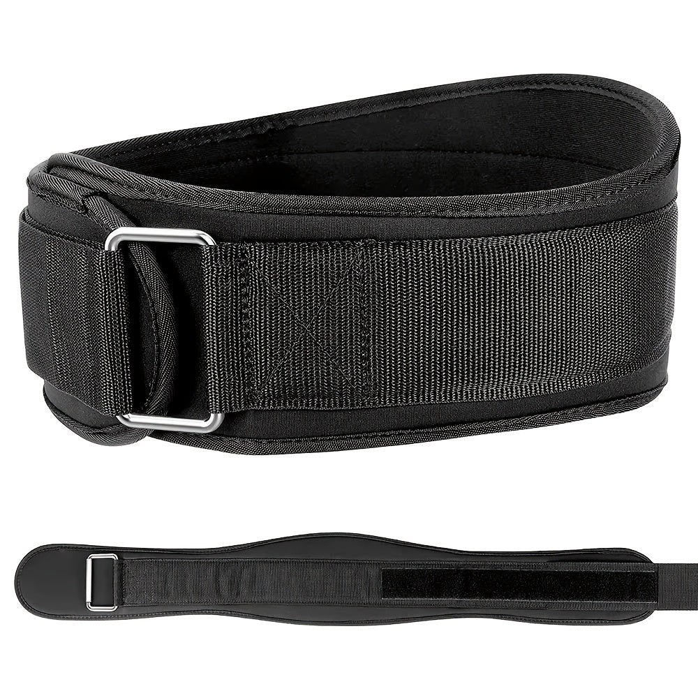 1pc EVA Gym Weightlifting Belt, Adjustable Waist Back Support, Hook-and-Loop Closure, Hand Wash Only, Uncharged, for Squat Dumbbell Barbell Deadlifts Training Fitness