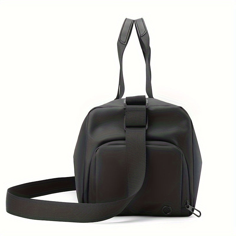 Black Gym Bag with Shoe Compartment Men's Weekend Fitness Travel Pouch