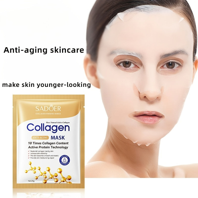 Collagen facial mask, aging Light Beige care product, makes you look younger. It contains collagen, moisturizes and replenishes water, deeply moisturizes and tightens Light Beige, a smooth, mild and non irritating facial Ligh