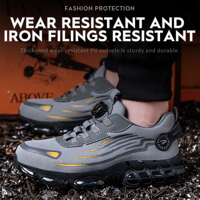 Buttoned Anti-Crush, Anti-Puncture, Comfortable, Breathable And Protective Safety Shoes