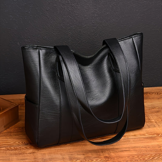 Large Capacity Vintage Fashion Tote Bag, Versatile Simple Large Capacity Shoulder Handbag, Multifunctional Shoulder Bag for Daily Commuting Work Travel And Fitness