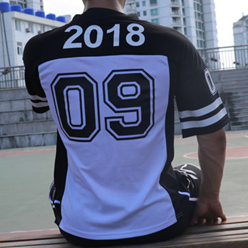 Oversized t Shirt Men Clothing Summer Mesh Top Basketball Football