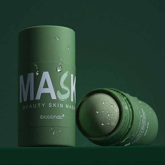 1pc/2pcs/4pcs Green Tea Solid Mask Stick, Hypoallergenic, Formaldehyde Free, Unscented, Cleansing, Moisturizing, Oil Control, for All Skin Types, Combination Skin