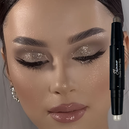 Double Head Eyeshadow Stick Colorful Shimmer Brown High Pigmented Waterproof Cream Eyes Shadow Pencil Long Lasting Makeup Cosmetic